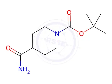 Chemical structure of tert-Butyl 4-carbamoylpiperidine-1-carboxylate