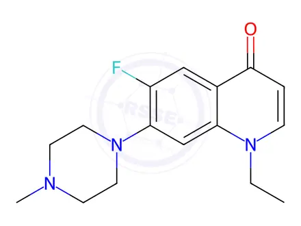 Chemical structure of Pefloxacin EP Impurity E