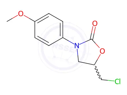 Chemical structure of 5-(Chloromethyl)-3-(4-methoxyphenyl)-1,3-oxazolidin-2-one