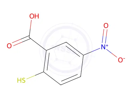 Chemical structure of 2-Mercapto-5-nitrobenzoic acid