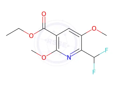 Chemical structure of Ethyl 2-(difluoromethyl)-3,6-dimethoxypyridine-5-carboxylate