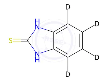 Chemical structure of 2-Mercaptobenzimidazole-4,5,6,7-d4