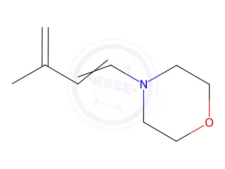 Chemical structure of Morpholine, 4-(3-methyl-1,3-butadienyl)-(8CI,9CI)