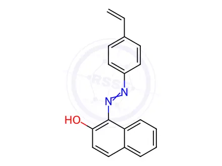 Chemical structure of 2-Naphthalenol, 1-[(4-ethenylphenyl)azo]-