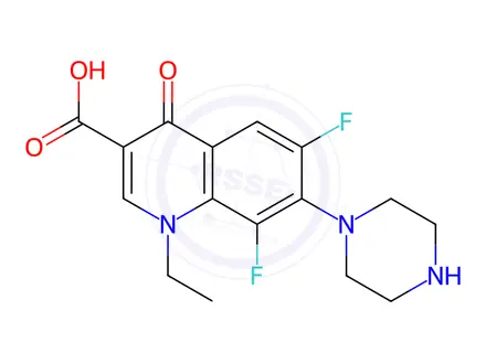 Chemical structure of Lomefloxacin Impurity 6 Monomer
