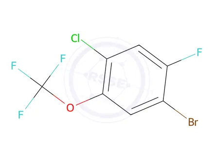Chemical structure of 1-Bromo-4-chloro-2-fluoro-5-(trifluoromethoxy)benzene