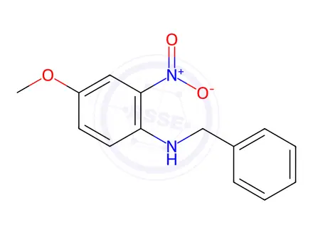 Chemical structure of N-benzyl-4-methoxy-2-nitroaniline