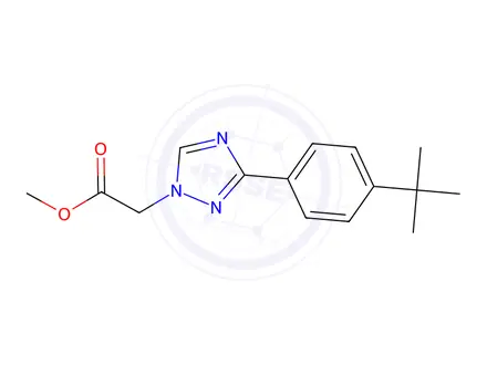 Chemical structure of Methyl 2-(3-(4-(tert-butyl)phenyl)-1H-1,2,4-triazol-1-yl)acetate