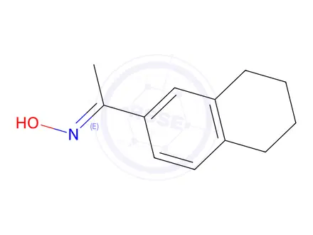 Chemical structure of (E)-1-(5,6,7,8-tetrahydronaphthalen-2-yl)ethan-1-one oxime