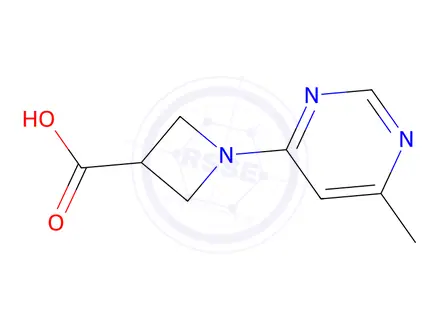 Chemical structure of 1-(6-methylpyrimidin-4-yl)azetidine-3-carboxylic acid
