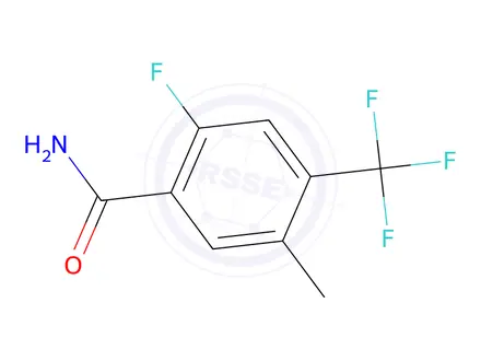 Chemical structure of 2-Fluoro-5-methyl-4-(trifluoromethyl)benzamide