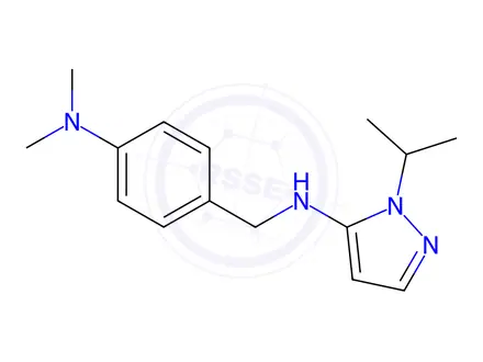 Chemical structure of N-[4-(dimethylamino)benzyl]-1-isopropyl-1H-pyrazol-5-amine