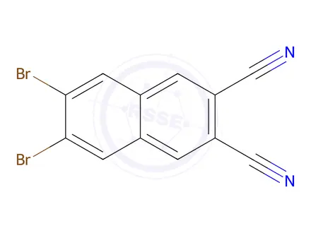 Chemical structure of 2,3-Dibromo-6,7-dicyanonaphthalene