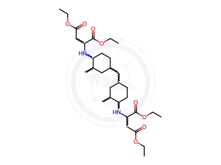 Chemical structure of Aspartic acid, N,N-methylenebis(2-methyl-4,1-cyclohexanediyl)bis-, tetraethyl ester