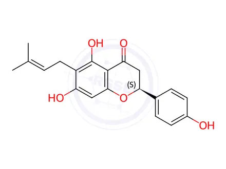 Chemical structure of 6-Prenylnaringenin