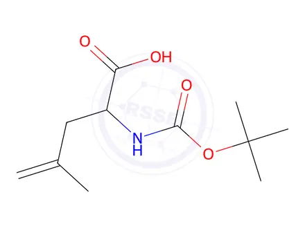 Chemical structure of 2-{[(tert-butoxy)carbonyl]amino}-4-methylpent-4-enoic acid