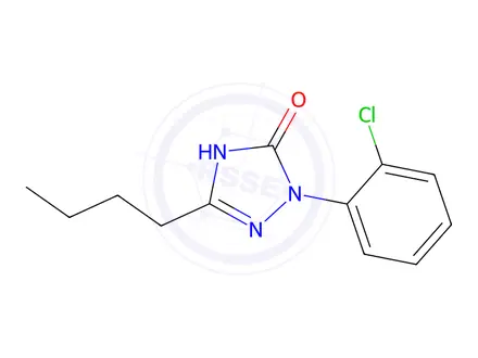 Chemical structure of 3-Butyl-1-(2-chlorophenyl)-1H-1,2,4-triazol-5(4H)-one