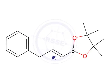 Chemical structure of (E)-4,4,5,5-Tetramethyl-2-(3-phenylprop-1-en-1-yl)-1,3,2-dioxaborolane