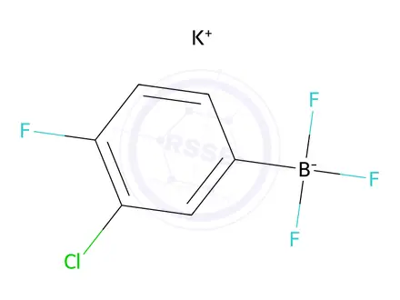 Chemical structure of Potassium (3-chloro-4-fluorophenyl)trifluoroborate