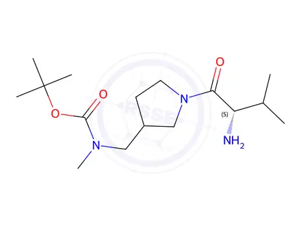 Chemical structure of tert-Butyl ((1-((S)-2-amino-3-methylbutanoyl)pyrrolidin-3-yl)methyl)(methyl)carbamate