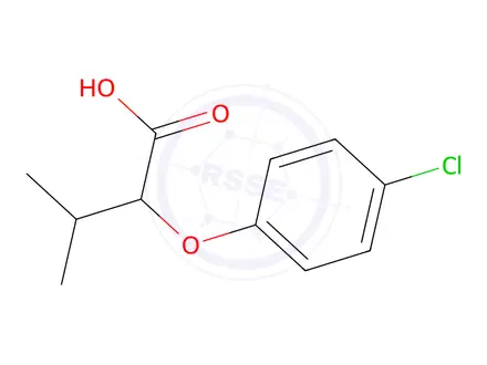 Chemical structure of 2-(4-Chlorophenoxy)-3-methylbutanoic Acid