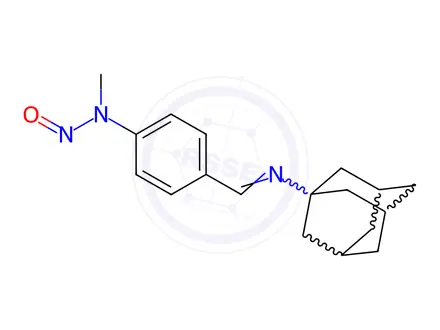 Chemical structure of 1-[p-(Methylnitrosamino)benzylideneamino]adamantane