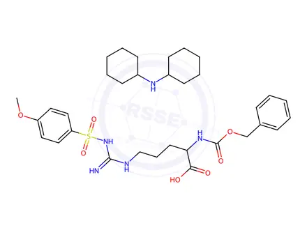 Chemical structure of Z-Arg(Mbs)-OH DCHA