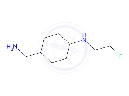 Chemical structure of 4-(Aminomethyl)-N-(2-fluoroethyl)cyclohexan-1-amine