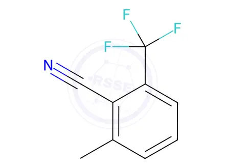 Chemical structure of Benzonitrile, 2-methyl-6-(trifluoromethyl)-
