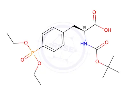 Chemical structure of Boc-4-phosphono-Phe(Et)2-OH