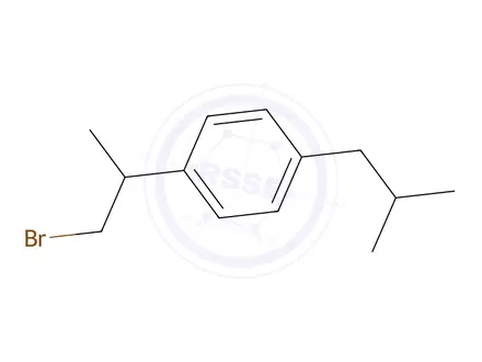 Chemical structure of 1-(1-Bromopropan-2-yl)-4-isobutylbenzene
