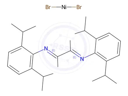 Chemical structure of 2,3-Bis(2,6-diisopropylphenylimino)butane nickel(II) dibromide