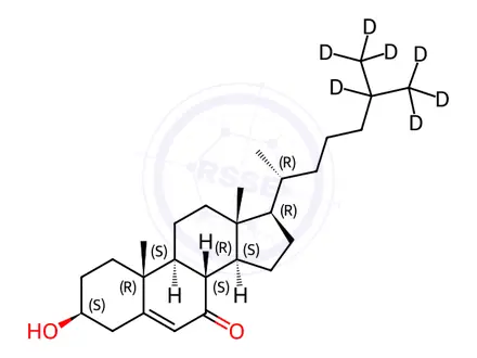 Chemical structure of 7-Keto Cholesterol-d7