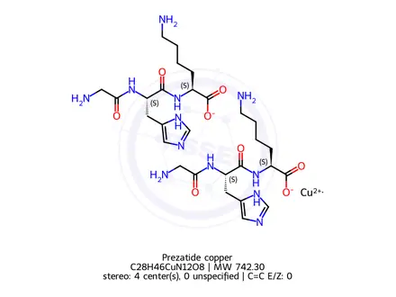Chemical structure of Prezatide copper