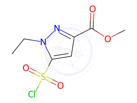 Chemical structure of methyl 5-(chlorosulfonyl)-1-ethyl-1h-pyraZole-3-carboxylate