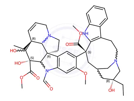 Chemical structure of 4-Desacetyl Vincristine Methosulfate