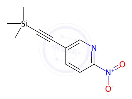 Chemical structure of 2-Nitro-5-((trimethylsilyl)ethynyl)pyridine