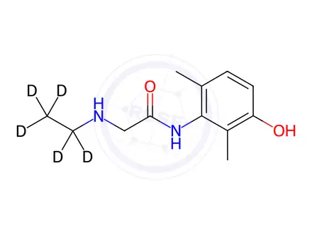 Chemical structure of 3-Hydroxy-N-desethyl Lidocaine-d5