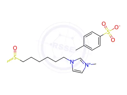 Chemical structure of 1-Methyl-3-[6-(methylsulfinyl)hexyl]imidazolium p-Toluenesulfonate