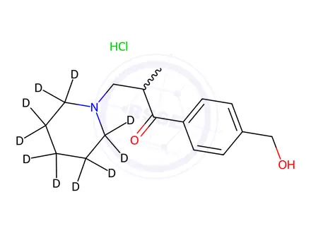 Chemical structure of Hydroxymethyl Tolperisone-d10 Hydrochloride