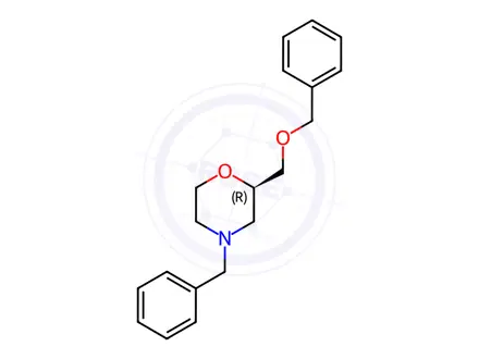 Chemical structure of Morpholine, 2-[(phenylmethoxy)methyl]-4-(phenylmethyl)-, (2R)-