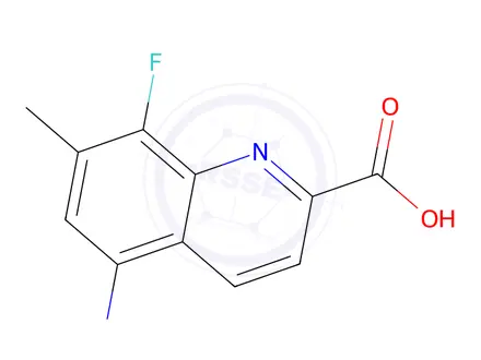 Chemical structure of 5-Amino-8-fluoro-7-methylquinoline-2-carboxylic acid