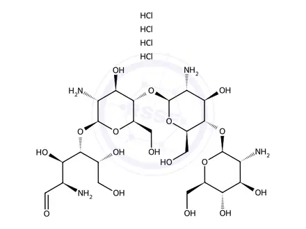 Chemical structure of Chitosan Tetramer