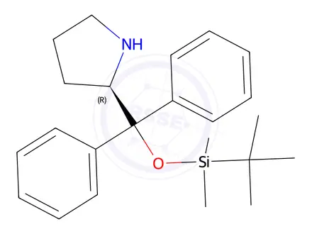 Chemical structure of (R)-2-[[(tert-Butyldimethylsilyl)oxy]diphenylmethyl]pyrrolidine
