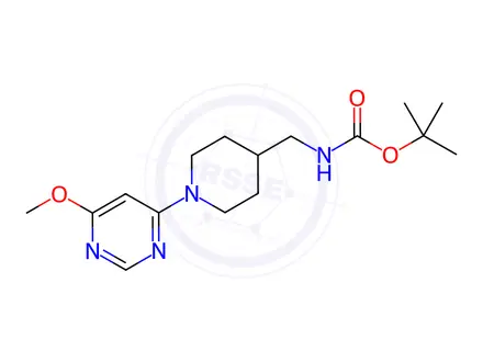 Chemical structure of [1-(6-Methoxy-pyriMidin-4-yl)-piperidin-4-ylMethyl]-carbaMic acid tert-butyl ester