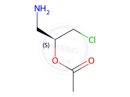Chemical structure of (S)-1-amino-3-chloropropan-2-yl acetate