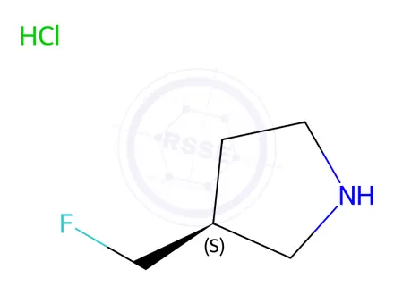 Chemical structure of (3S)-3-(fluoromethyl)pyrrolidine hydrochloride
