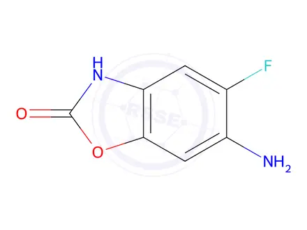 Chemical structure of 6-amino-5-fluoro-2,3-dihydro-1,3-benzoxazol-2-one