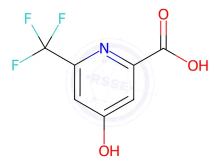Chemical structure of 4-Hydroxy-6-(trifluoromethyl)picolinic acid