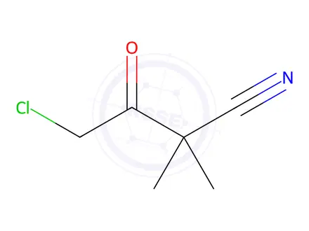 Chemical structure of 4-chloro-2,2-dimethyl-3-oxo-butanenitrile